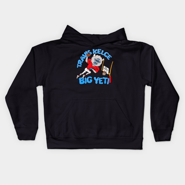 Travis Kelce Big Yeti Kids Hoodie by Drawings Star